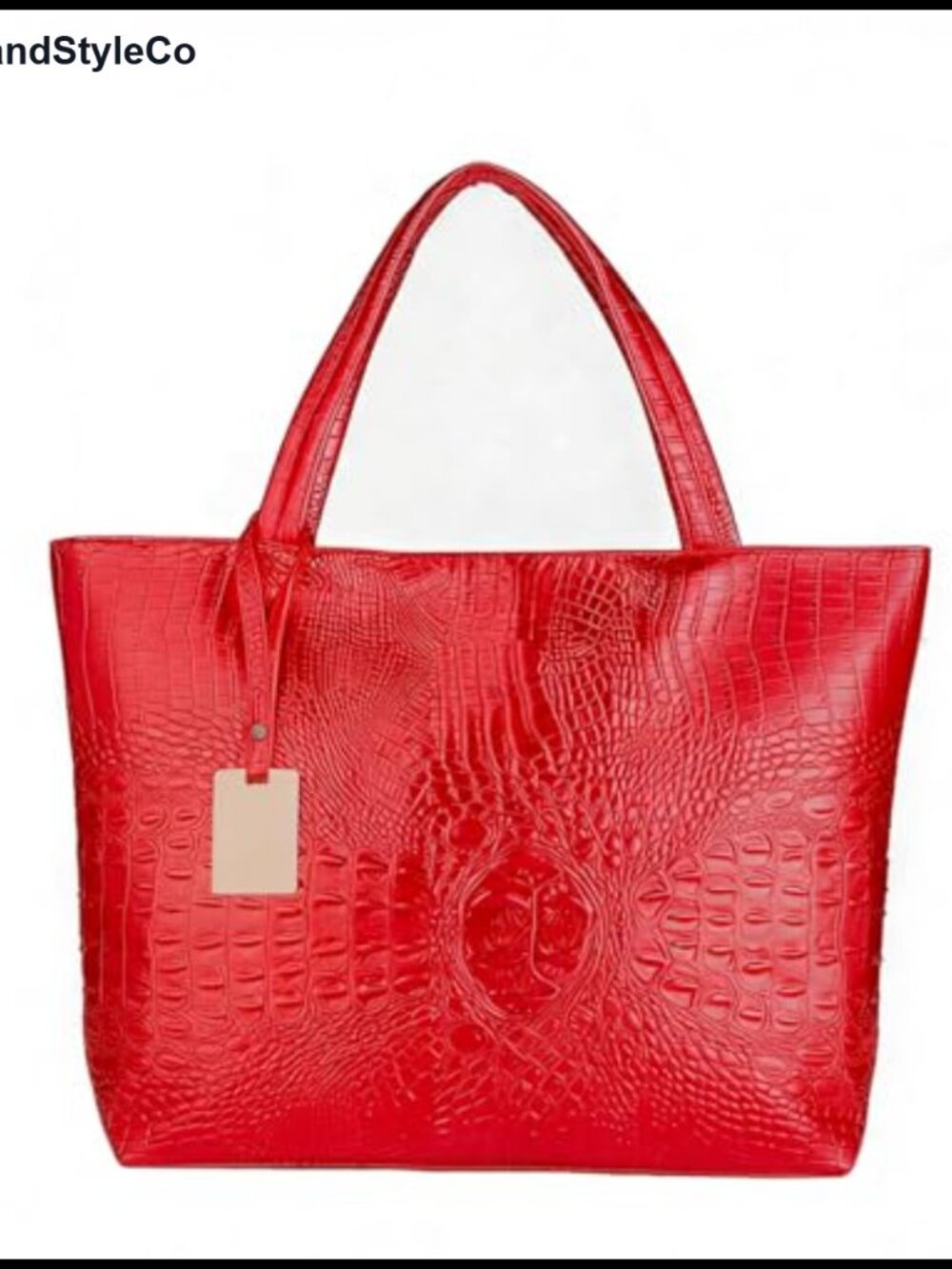 Womens Large Tote Bag PU Leather Crocodile Satchel Travel Shoulder Purse